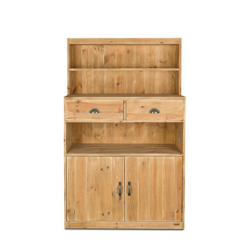 - Buffet de service H160 cm 2 tiroirs 2 portes bois massif