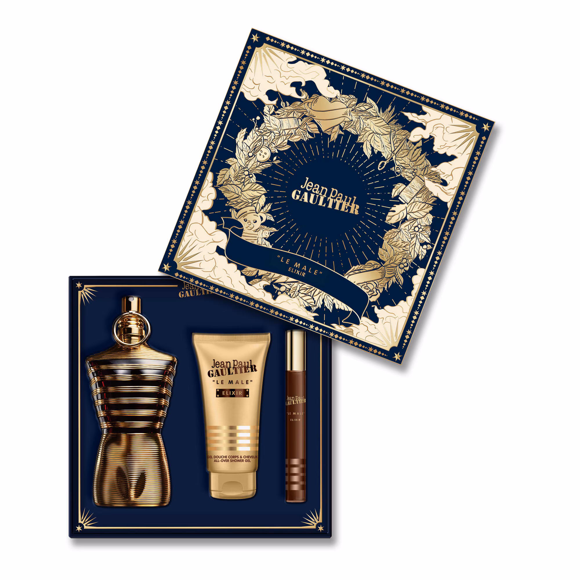 LE MALE ELIXIRCoffret - elixir parfum + gel douche + format voyage