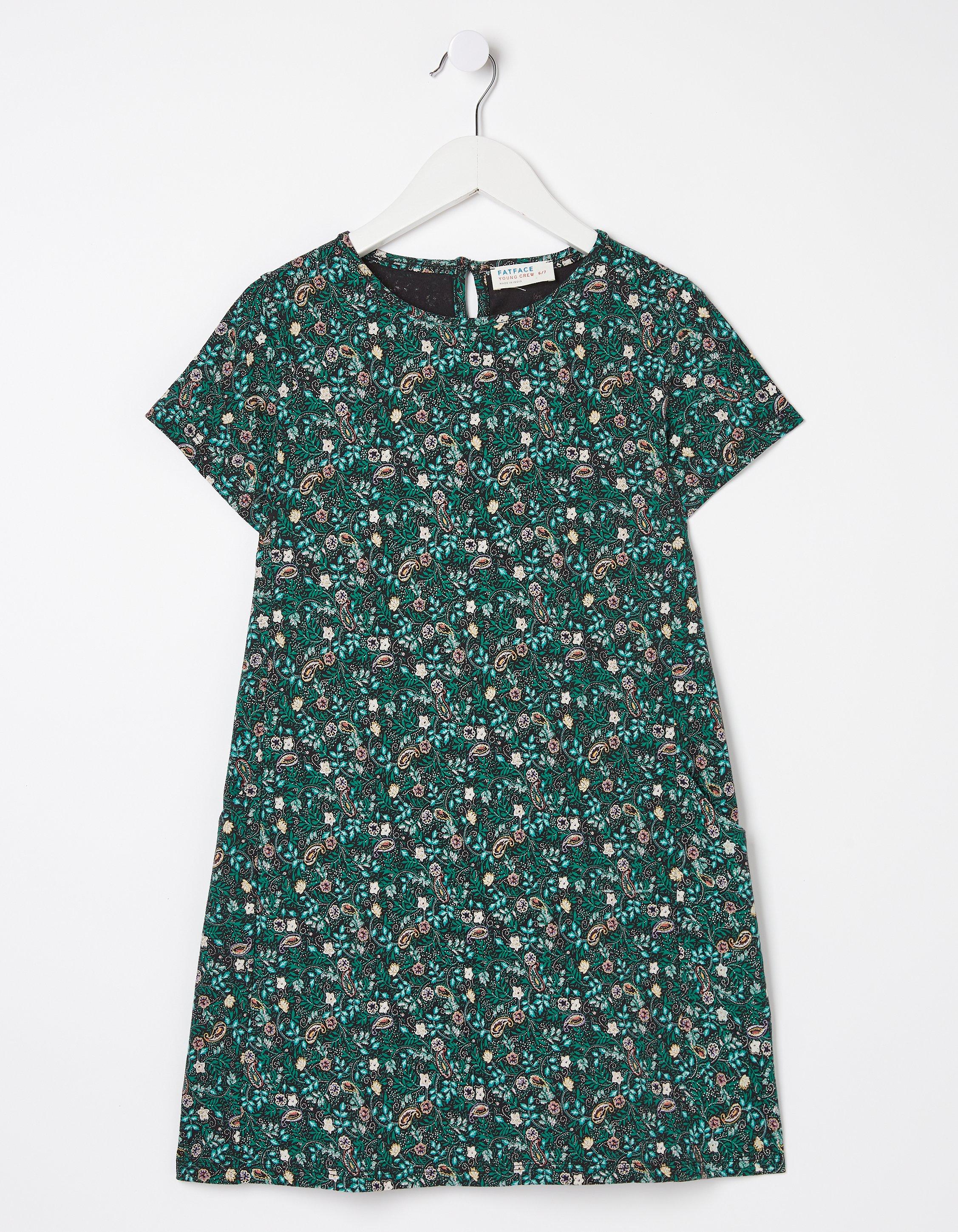 Simone Evergreen Floral Dress