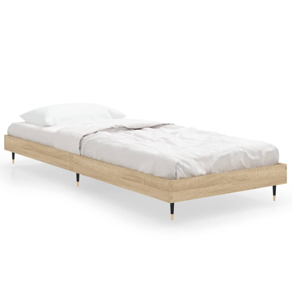 Łóżko Drewniane Rama Łóżka Sofa Brązowe Do Sypialni Pokoju 75x190 cm