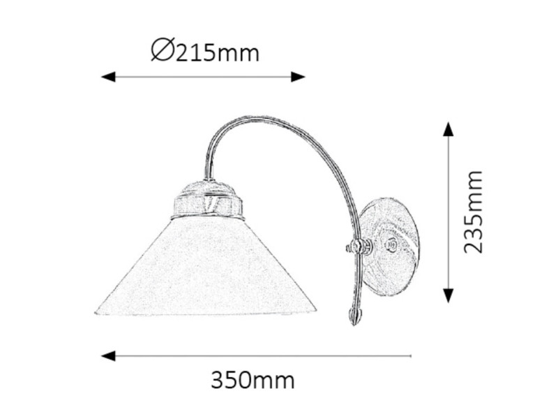 Kinkiet brązowo-biały Marian 1xE27x60W wym:23,5x21,5x35cm IP20 Rabalux