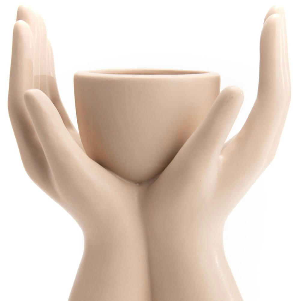 MAINS - Statuette vide poche mains en porcelaine