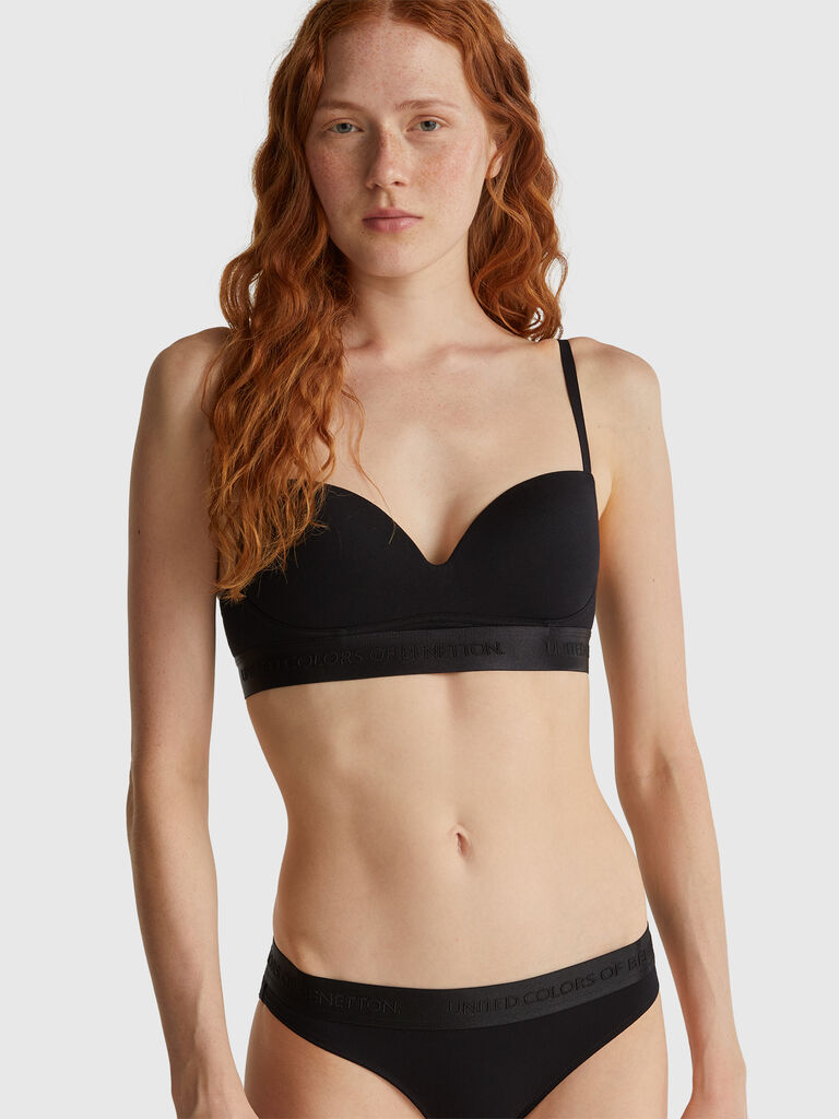 Padded bra in stretch cotton