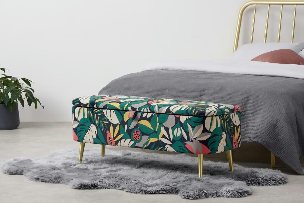 ABEL - Banc de rangement  multicolore     110.5x41