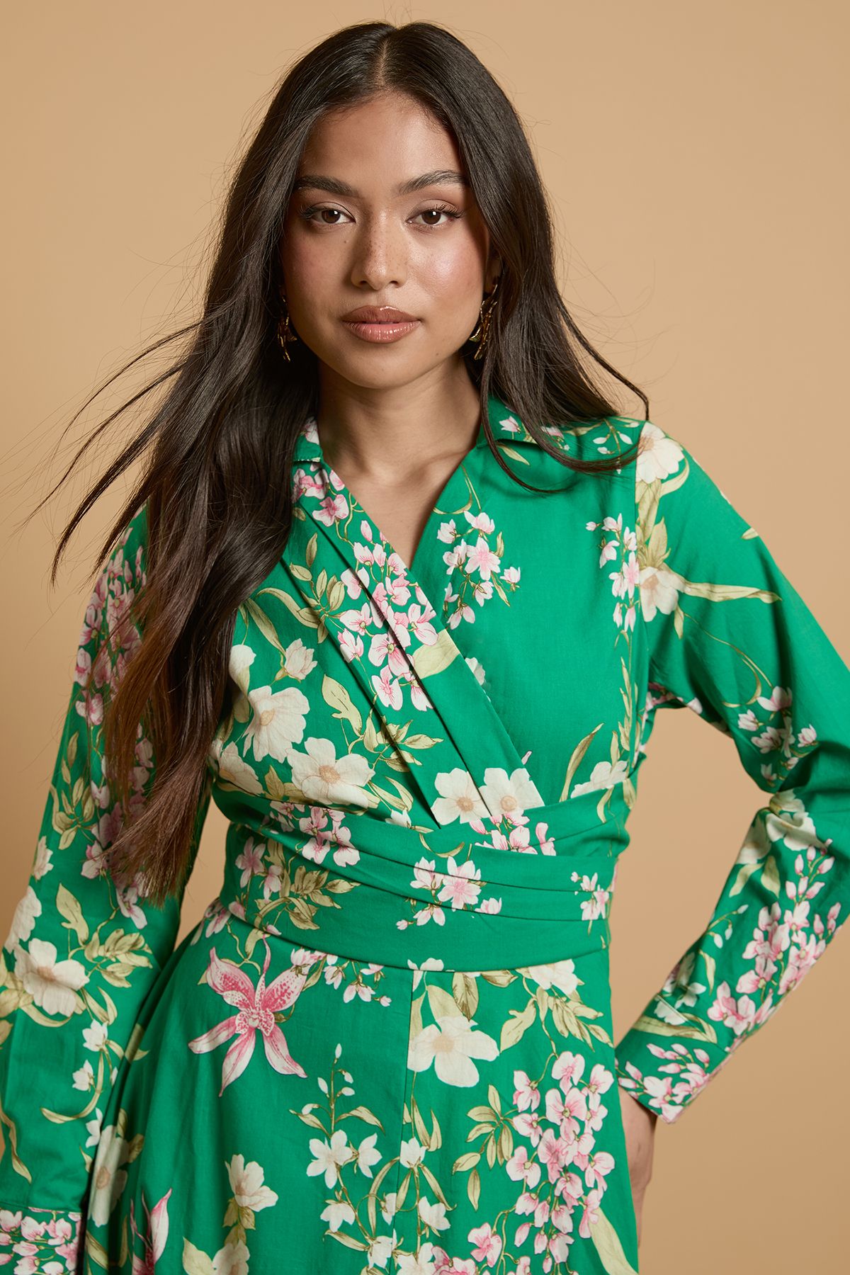 Oasis Petite English Rose Garden Shirt Dress