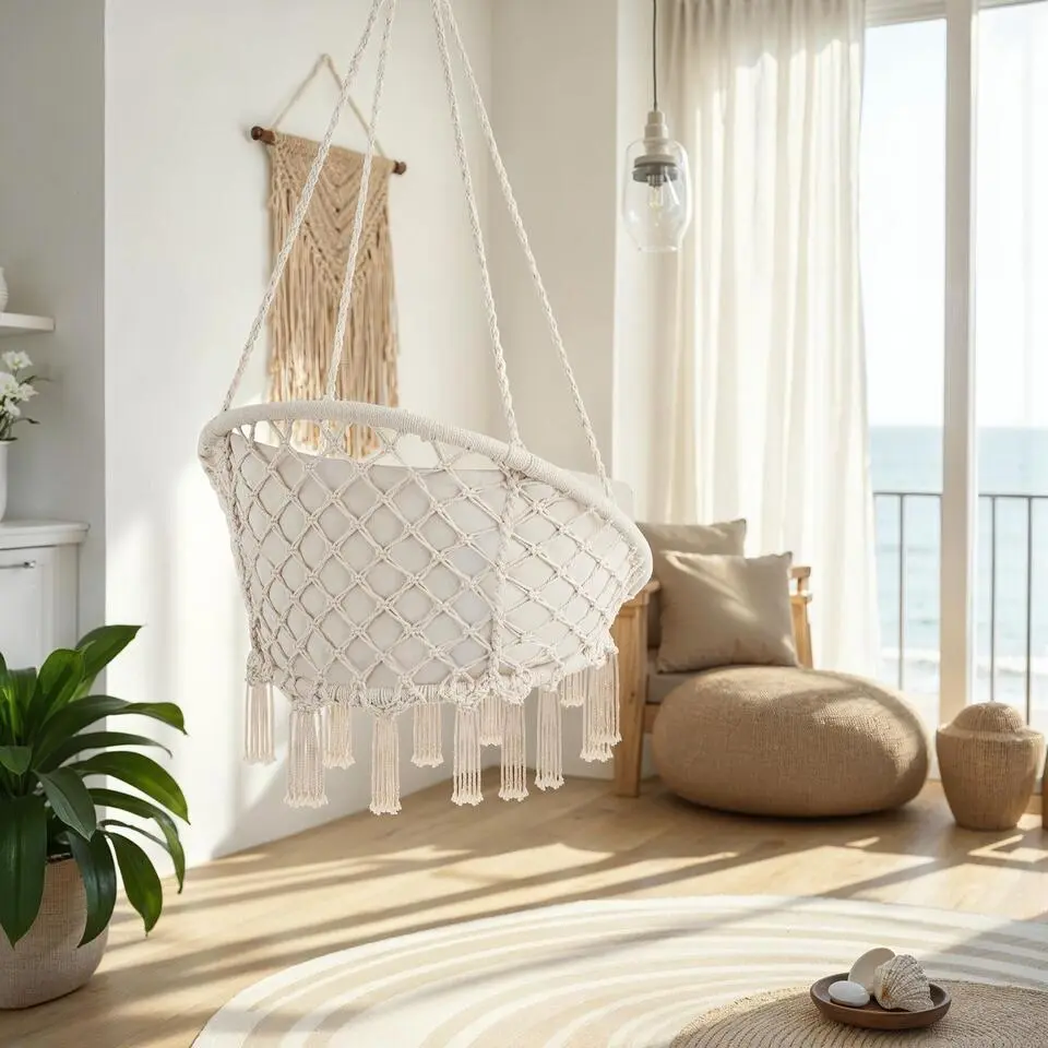 tectake Hangstoel Grazia, Beige