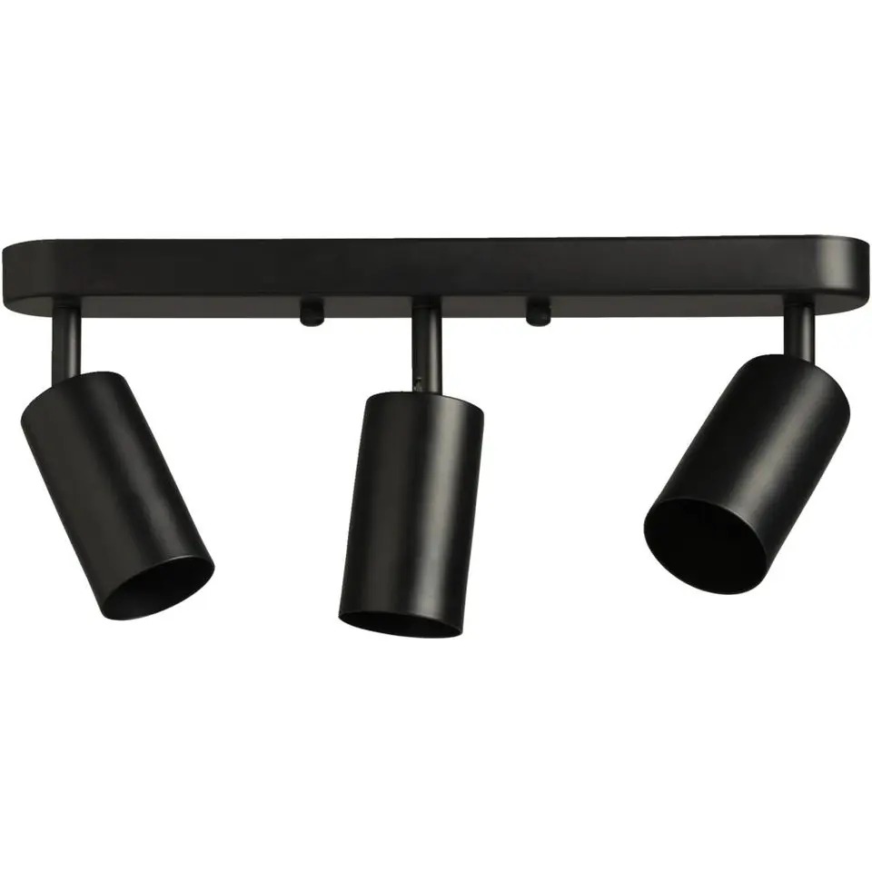 3-spot Basic - mat zwart - 10x&Oslash;38 cm