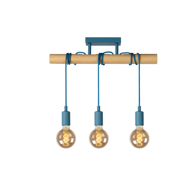 Suspension Paulien bleue dimmable E27 180 W LUCIDE
