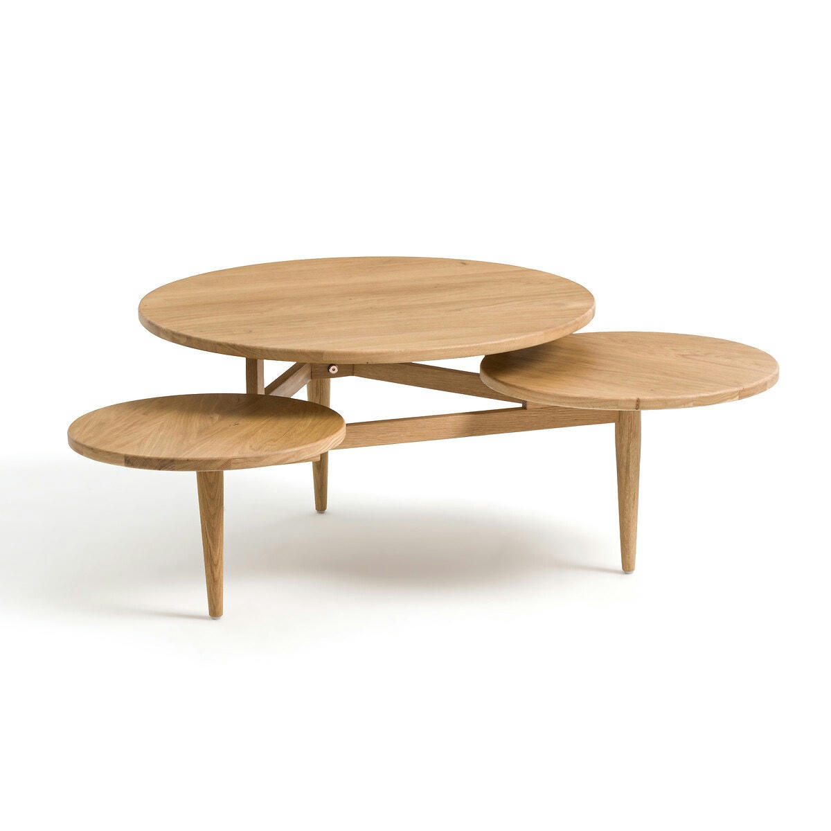 Table basse 3 plateaux en chêne, Ruben