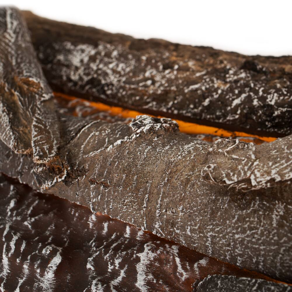 Pleasant Heart  Electric Crackling Fireplace Log/Fireplace Log Insert, 20-in, 1500W, Black