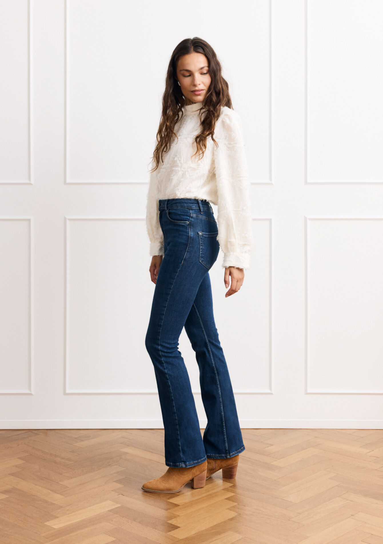Bootcut jeans met hoge taille