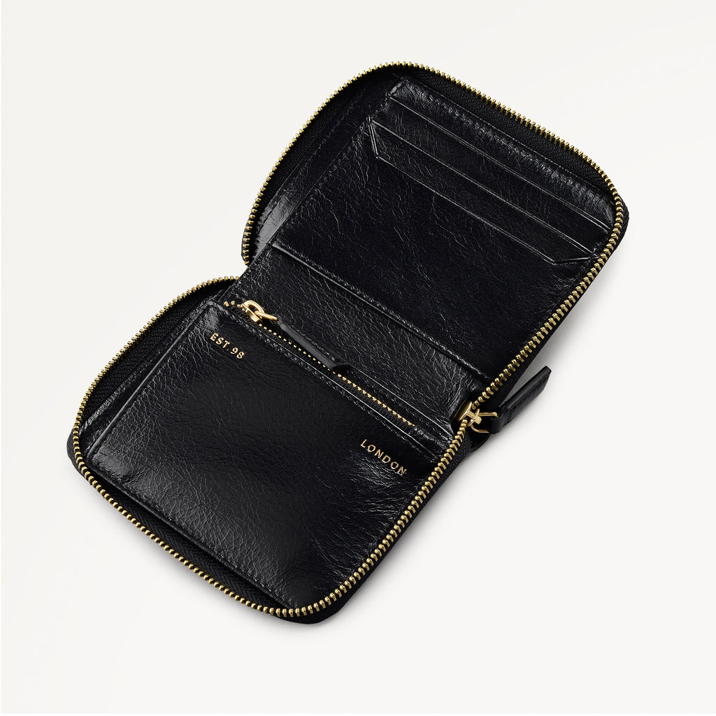 The Chancery - High Shine - Medium Zip Around Purse