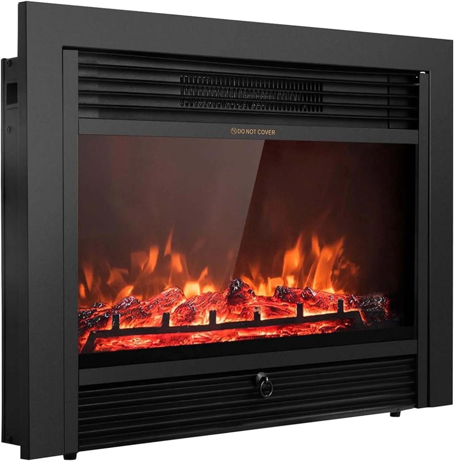 Giantex 28.5 Electric Fireplace Insert, Wall Recessed/Mounted/Freestanding, Remote Control, 3-Color Adjustable Flames, 2 Heat Modes, 8H Timer, 5 Brightness Levels, 750/1500W(28.5 inch)