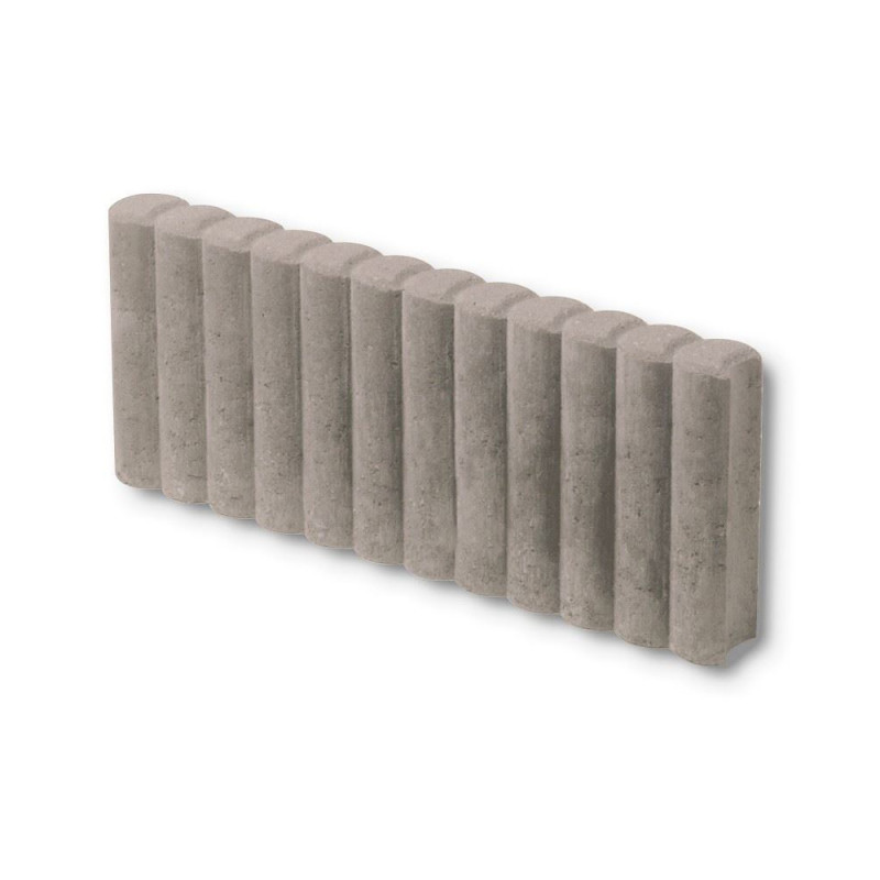 Palette 136 Bordures de jardin rondes grises 50 x 20 x 6 cm
