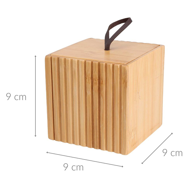 Organizer bambusowy do łazienki 9x9 cm