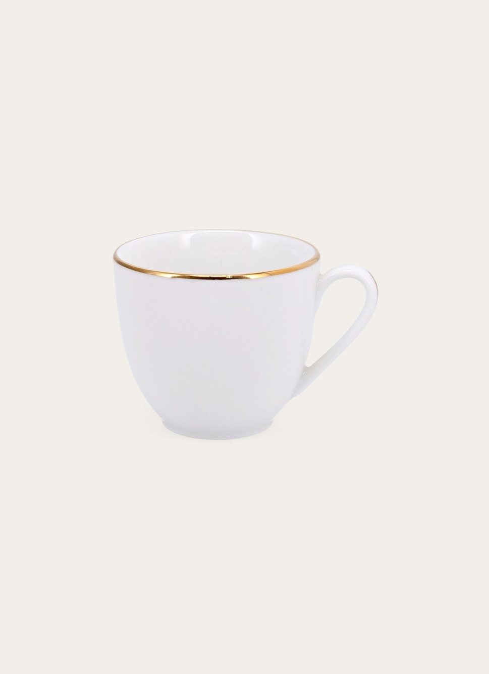 TASSE EN PORCELAINE AVEC LISERÉ DORÉ BLANC