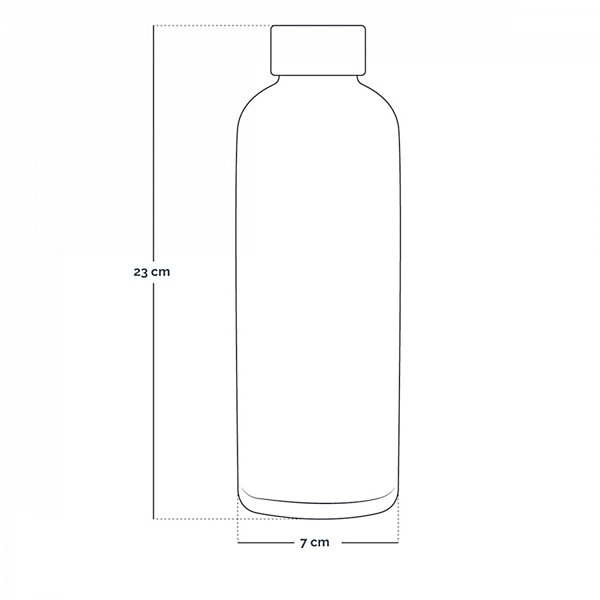 Bouteille, gourde isotherme chaud ou froid en acier inoxydable, réutilisable - 500 ml - Noir - Vivezen