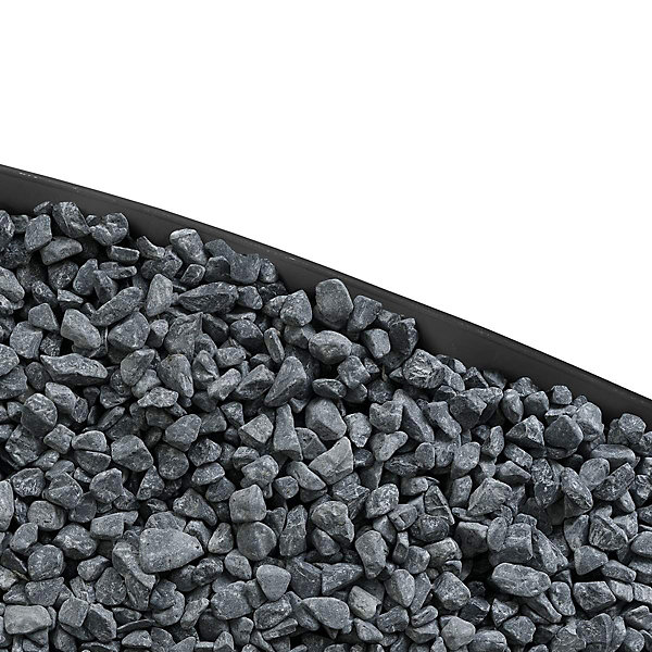 Bordure de jardin flexible noire - 4 cm x 10 mètres avec 30 piquets d'ancrage - GT MARKET