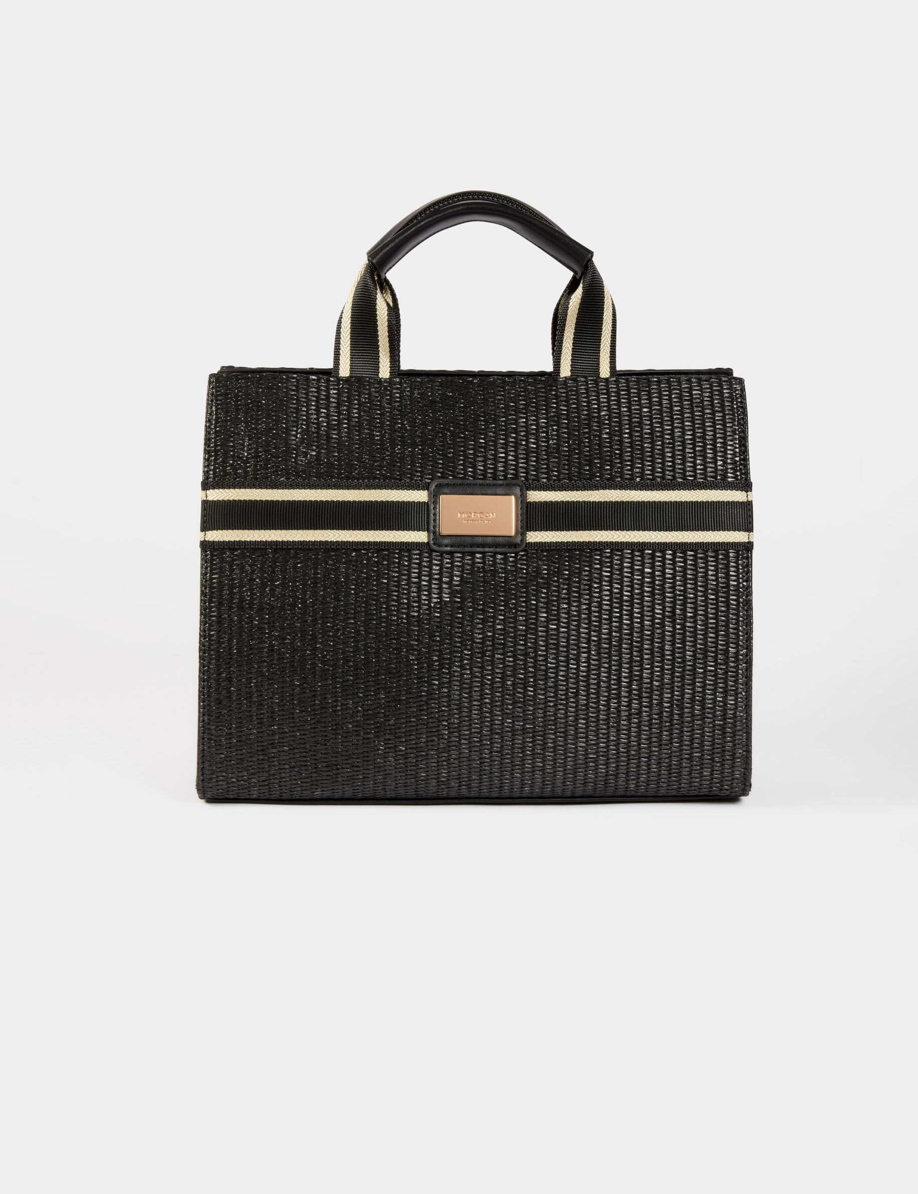 Woven Tote Bag Black Women