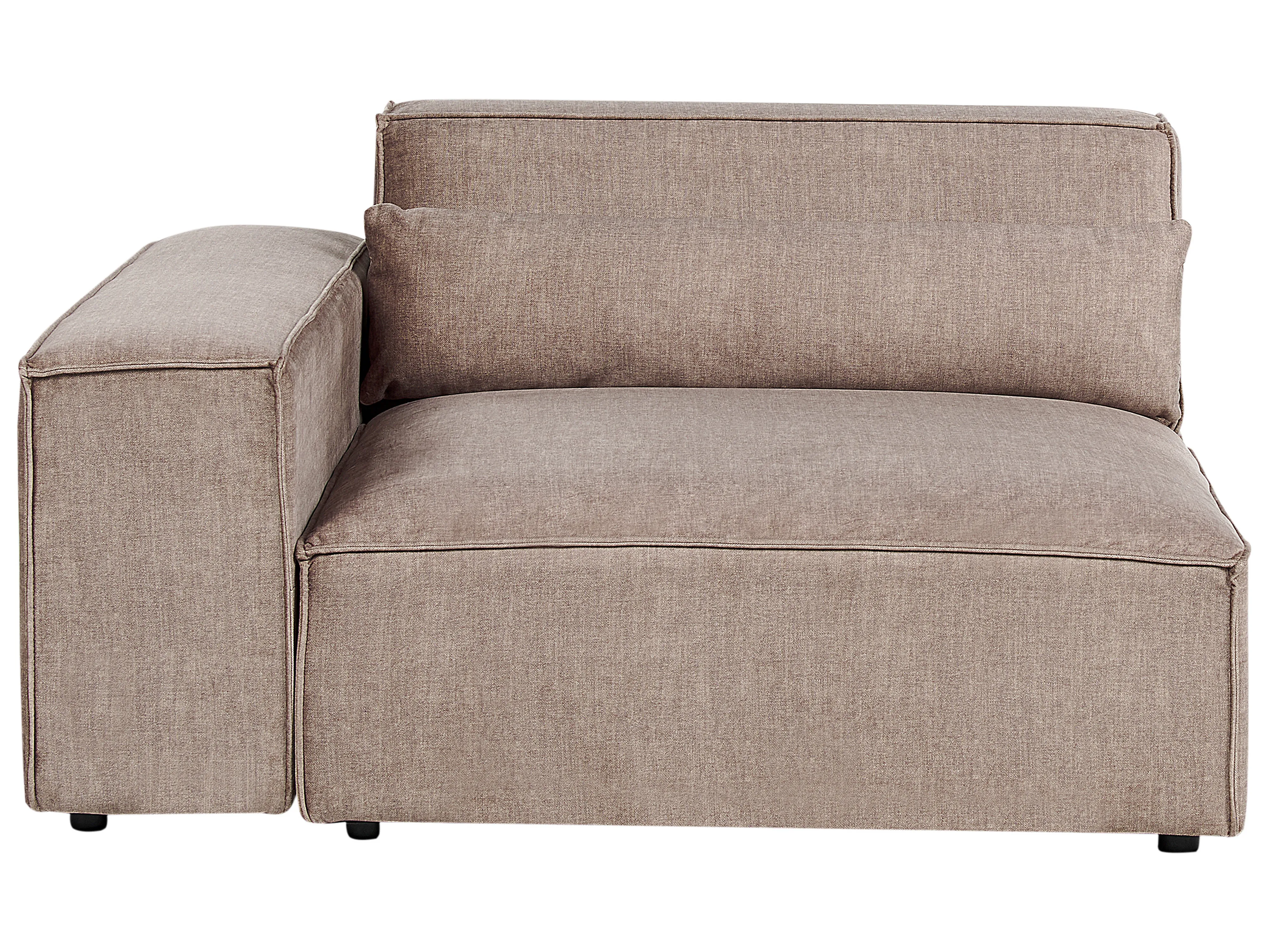 Corner Seat HELLNAR Fabric Light Brown Right Hand