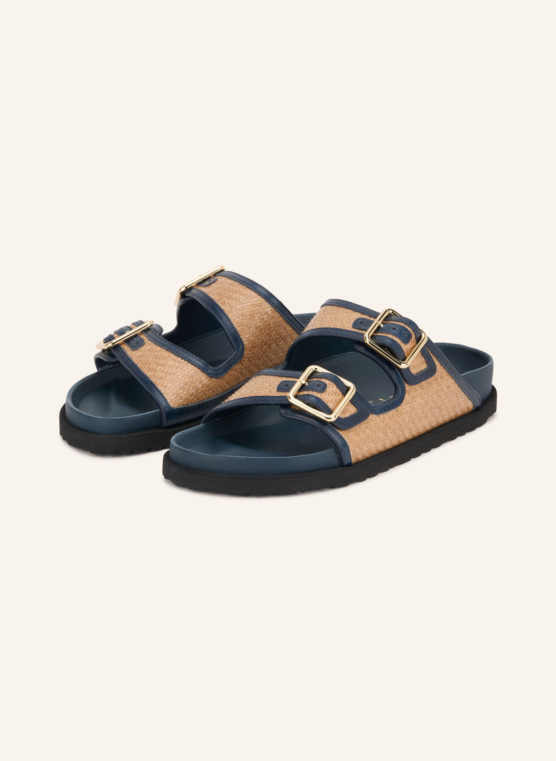 1774 BIRKENSTOCK Pantoletten ARIZONA FRAMED RAFFIA