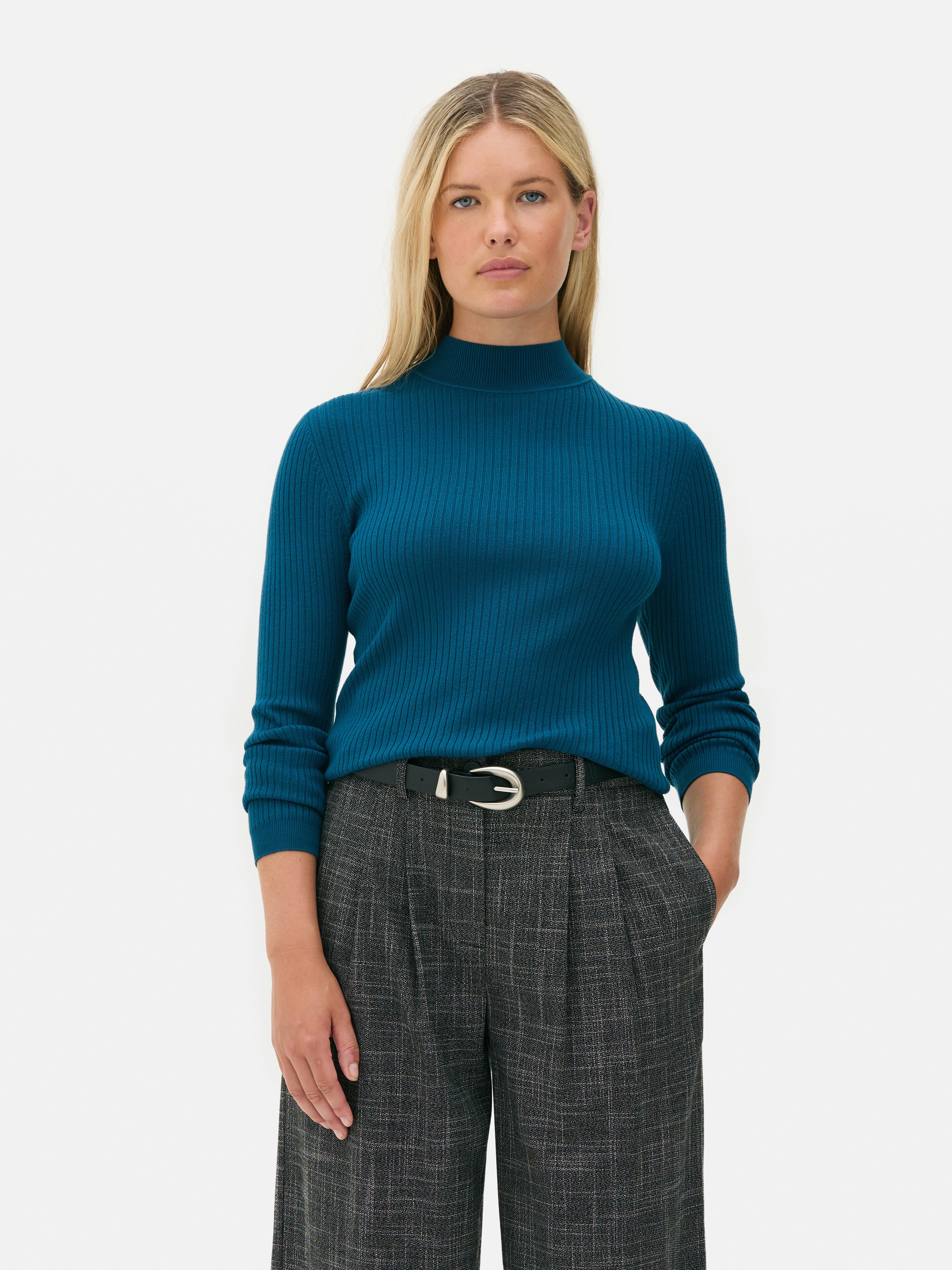 Ribbed Turtleneck Sweater