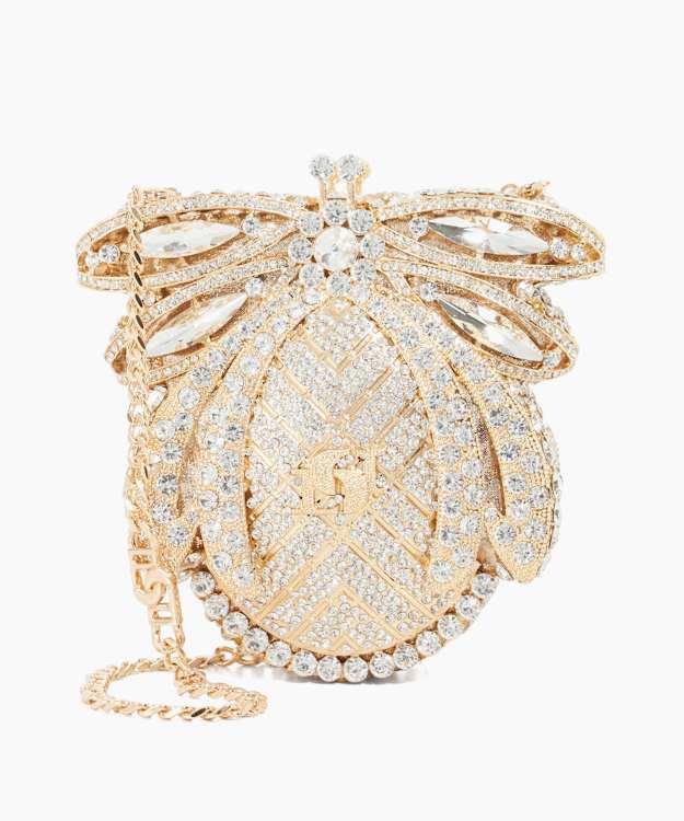 Eaden Gold - Dune Bug Diamante Embellished Clutch Bag