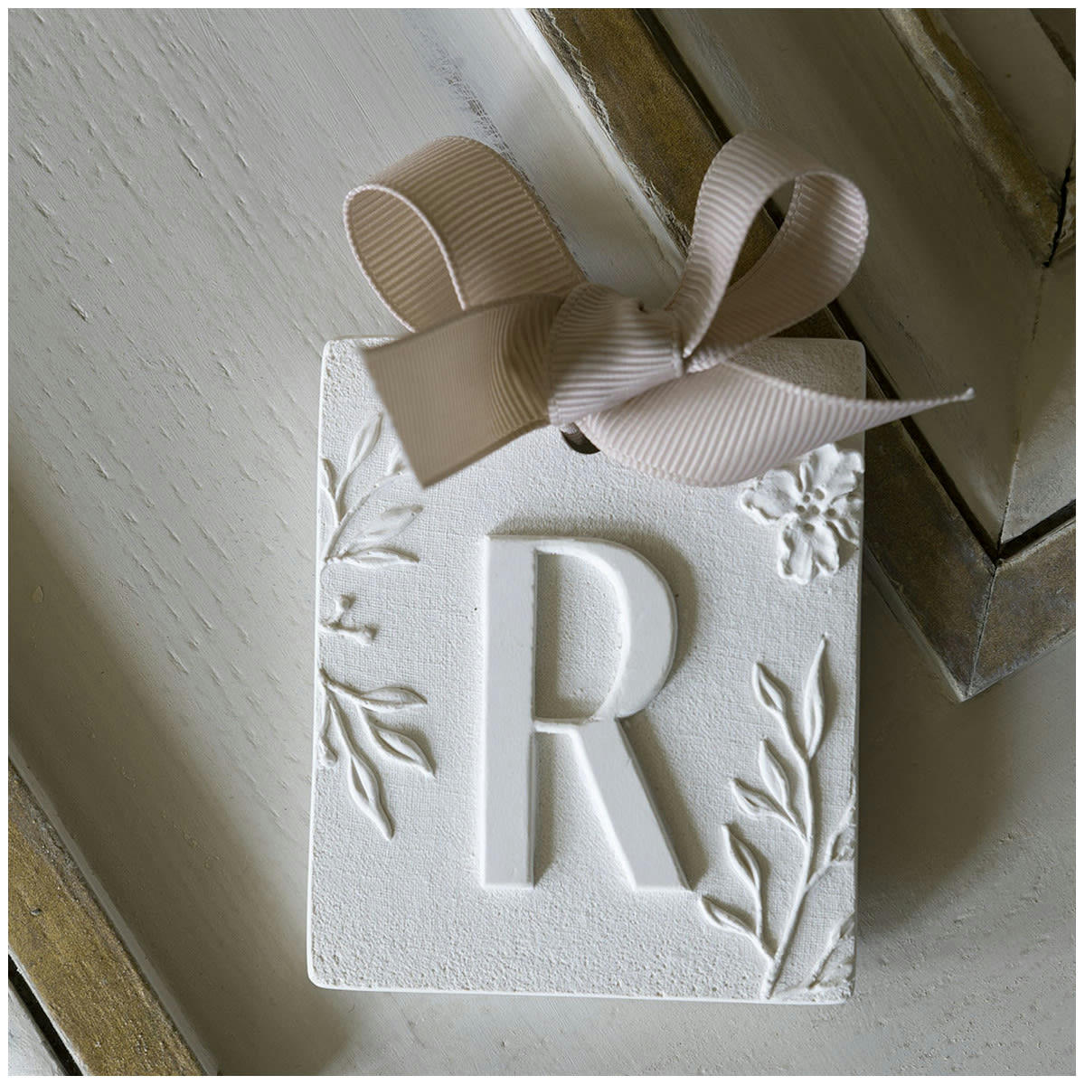 - Décor parfumé lettre R - Fleur de Coton