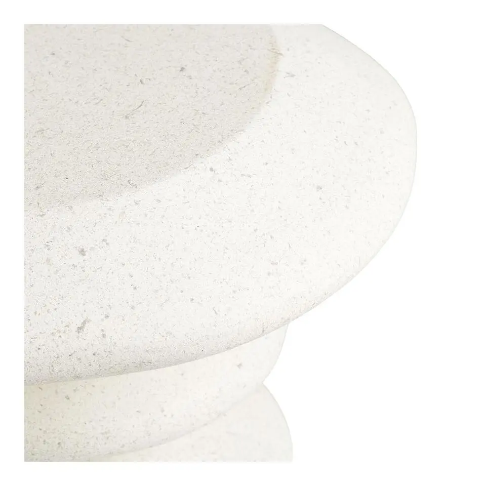 Hioshop Inge salontafel bijzettafel &Oslash;36cm wit