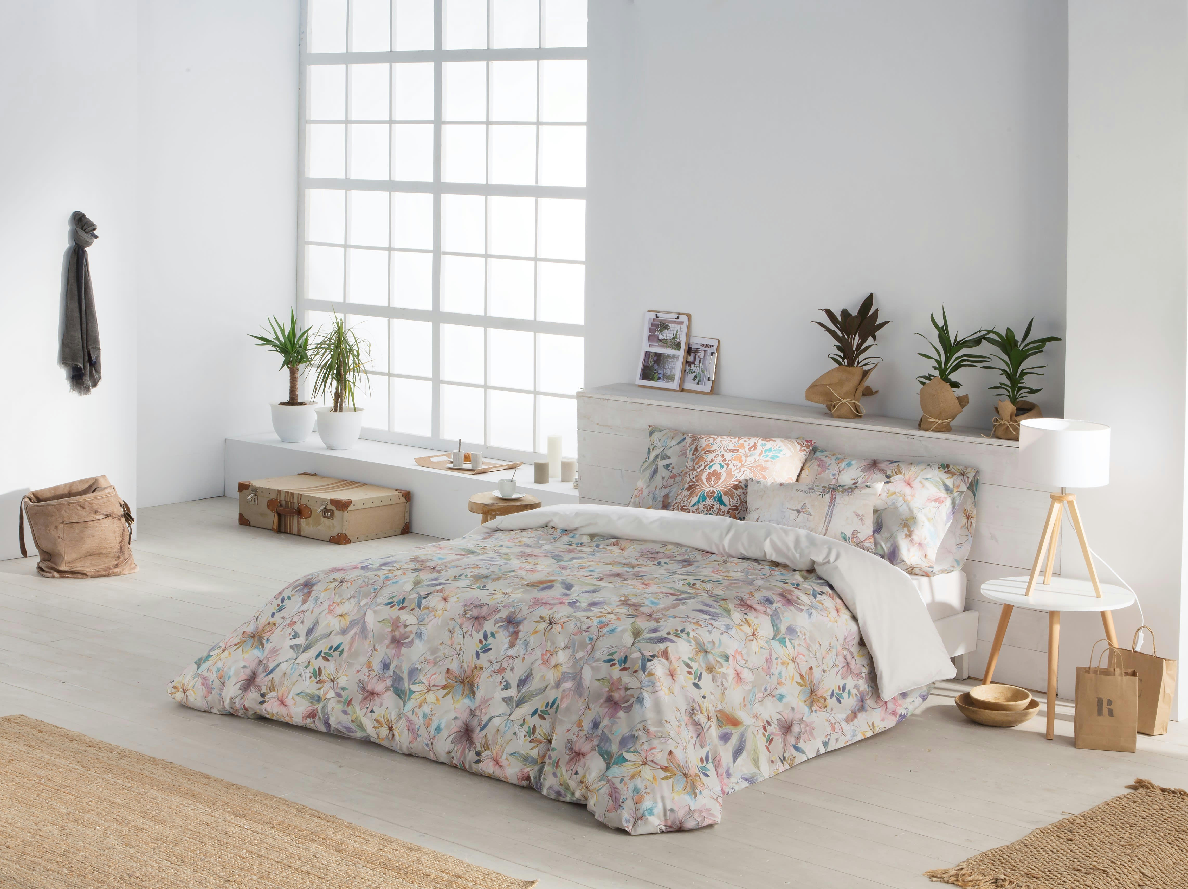 FIORENTINA CUARZO - Housse de couette imprimé en percale Coton Multicolore 200x200 cm