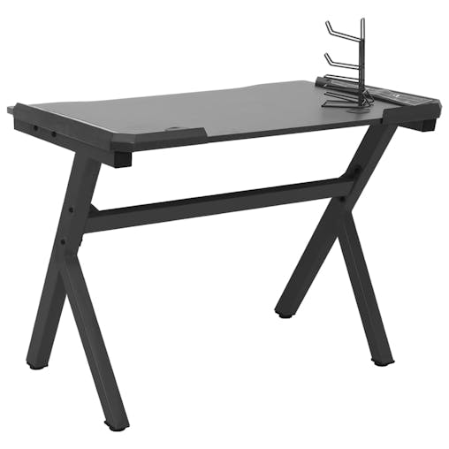 NNEVL Gaming Desk LED with Y Shape Black 90x60x75 cm