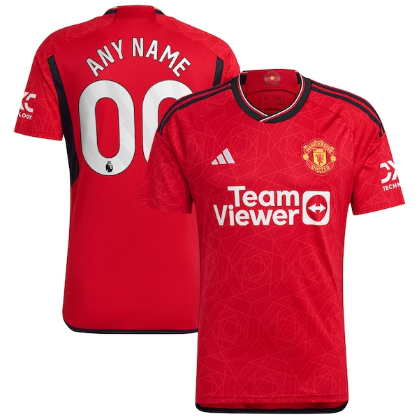 Manchester United adidas 2023/24 Home Replica Custom Jersey - Red