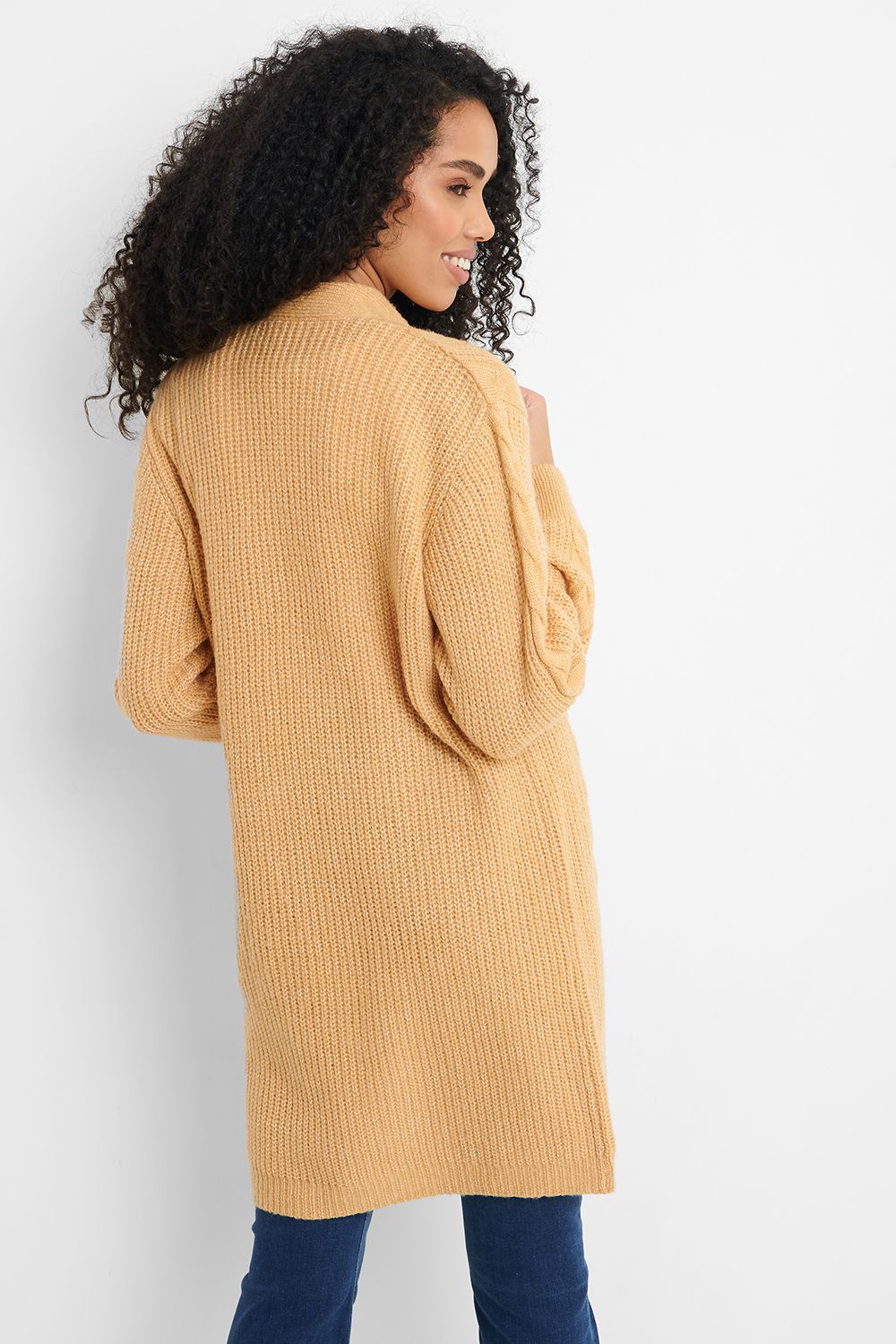 Threadbare Rozanna' Cable Knit Cardigan
