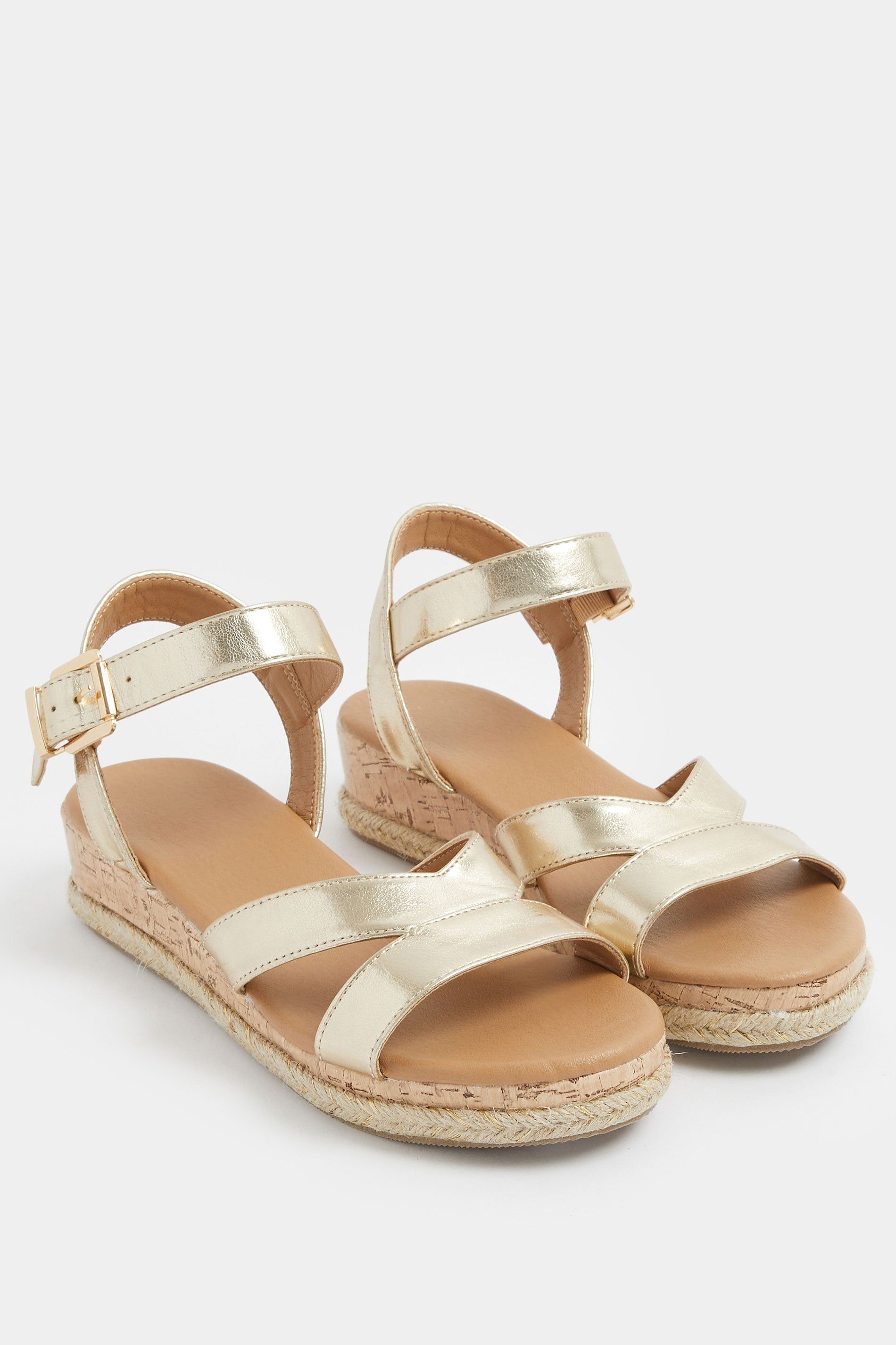 Yours Plaited Wedge Sandals In Extra Wide EEE Fit