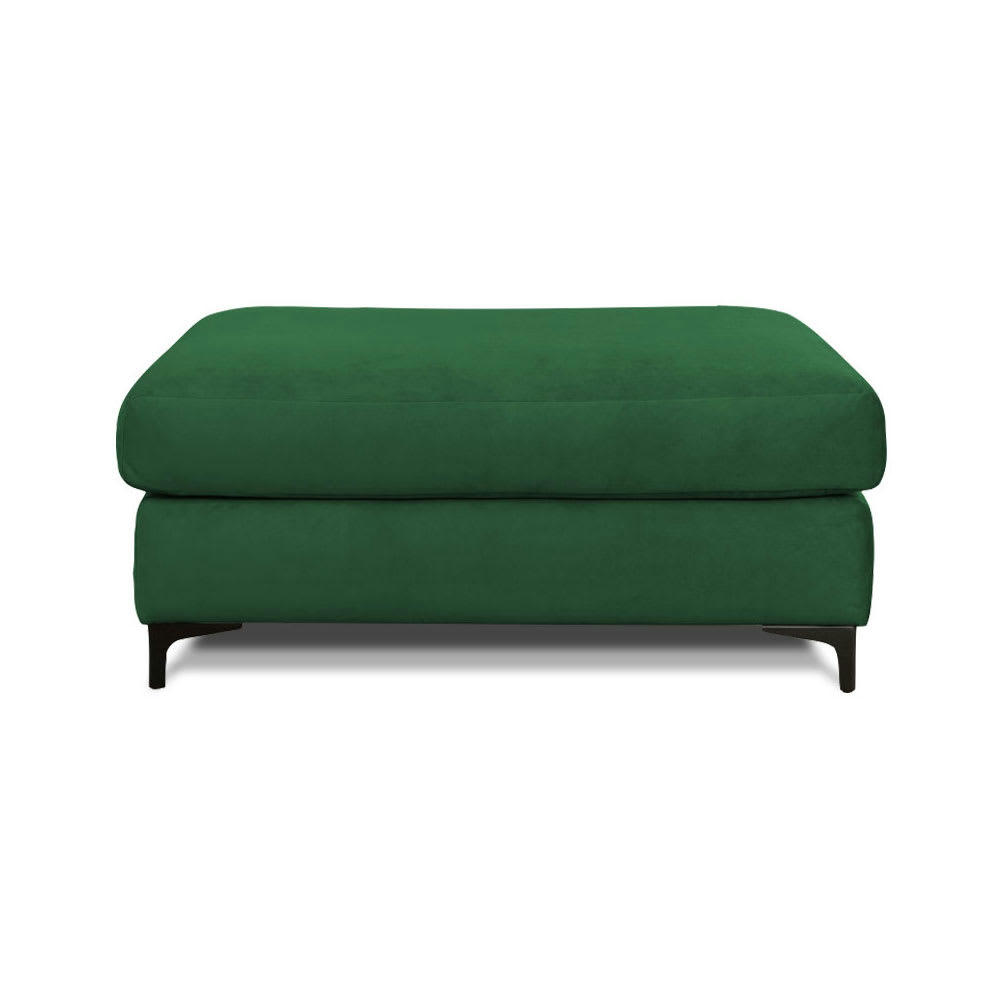 - Pouf salon velours vert