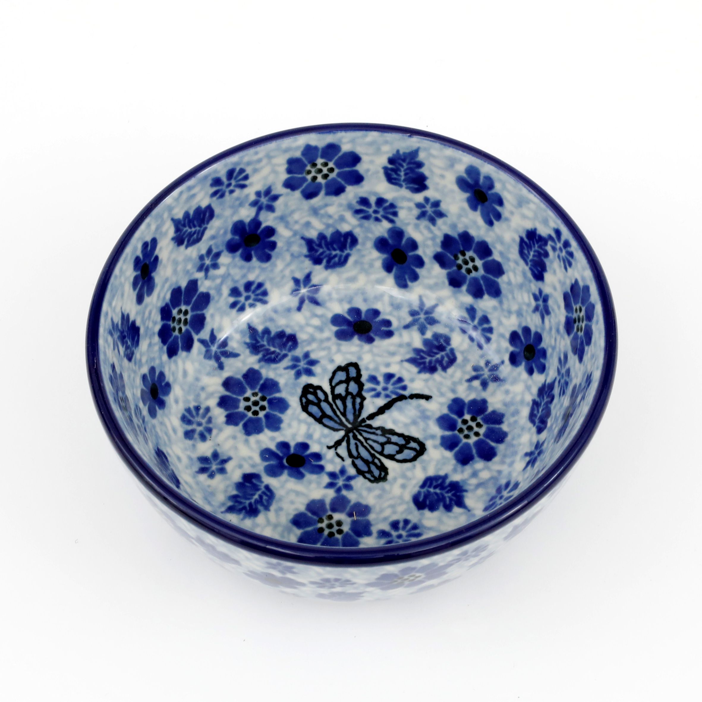 Miska ceramiczna 017 v-0,25l 1443X Ważka w kwiatach