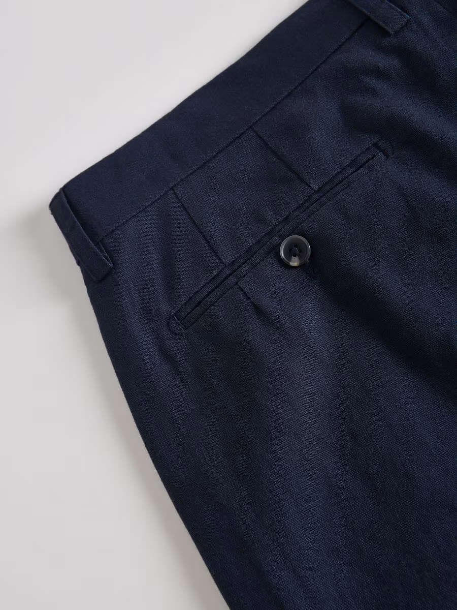 Linen Blend Suit Trousers