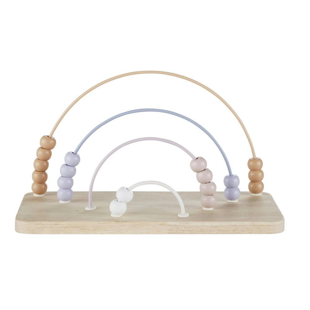 OIA - Boulier arc-en-ciel rose, bleu, blanc et beige