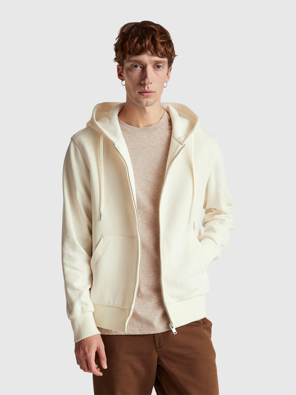 Relaxed fit wool blend sweatshirt