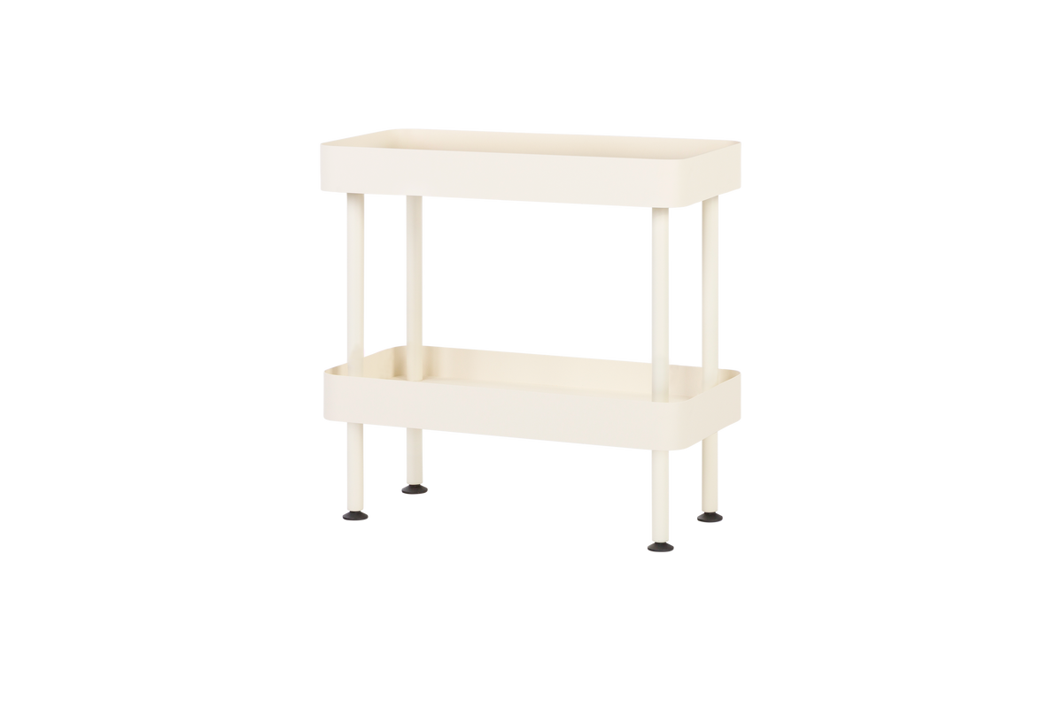 noo.ma Nolle Console 2-tier, metalen console 60 x 30 x 57,5 cm - Piazza Beige
