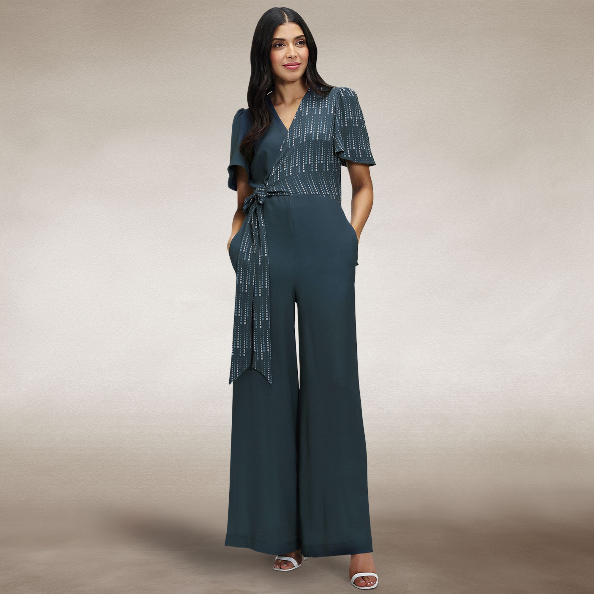 Hot Squash Overwrap Print Jumpsuit
