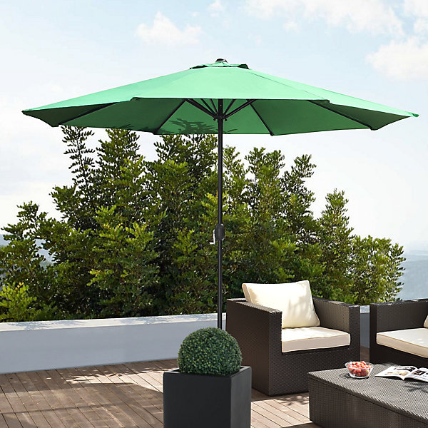 Parasol de Jardin Budapest Résistant Imperméable 300 x 230 cm Vert casa.pro