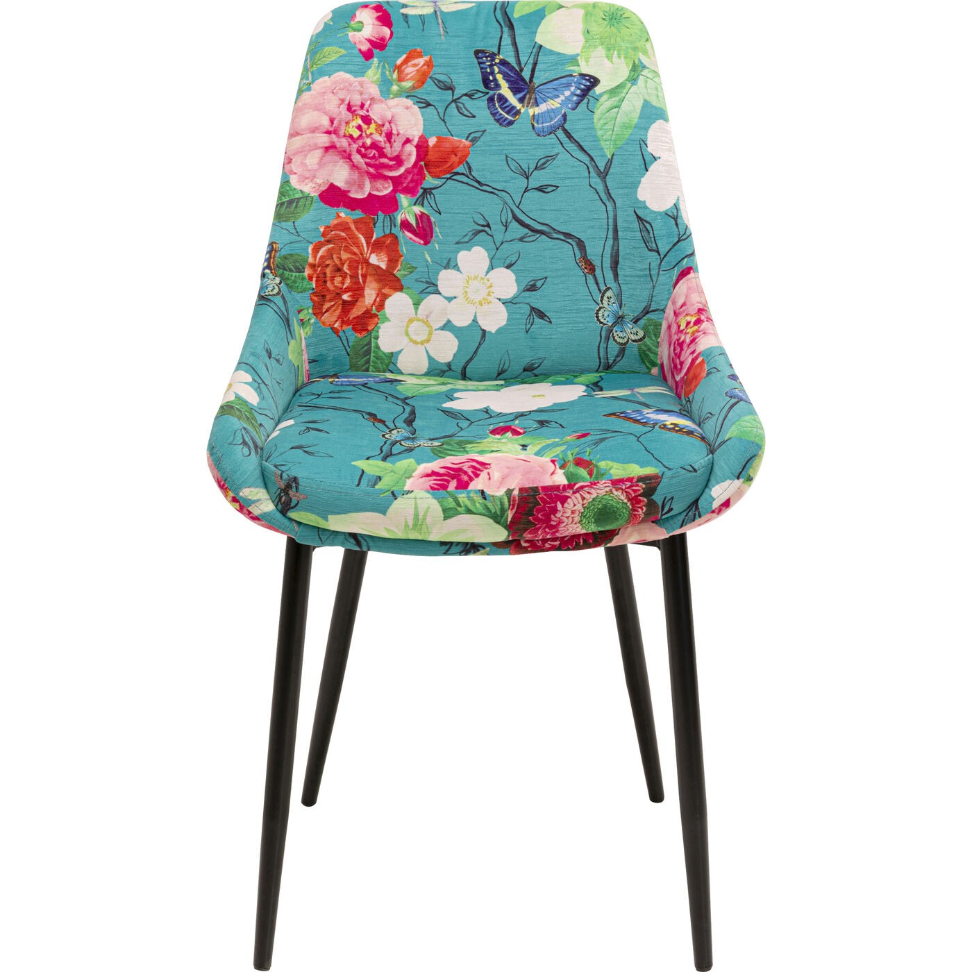 Kare Design Stoel East Side Flower Fever blauw