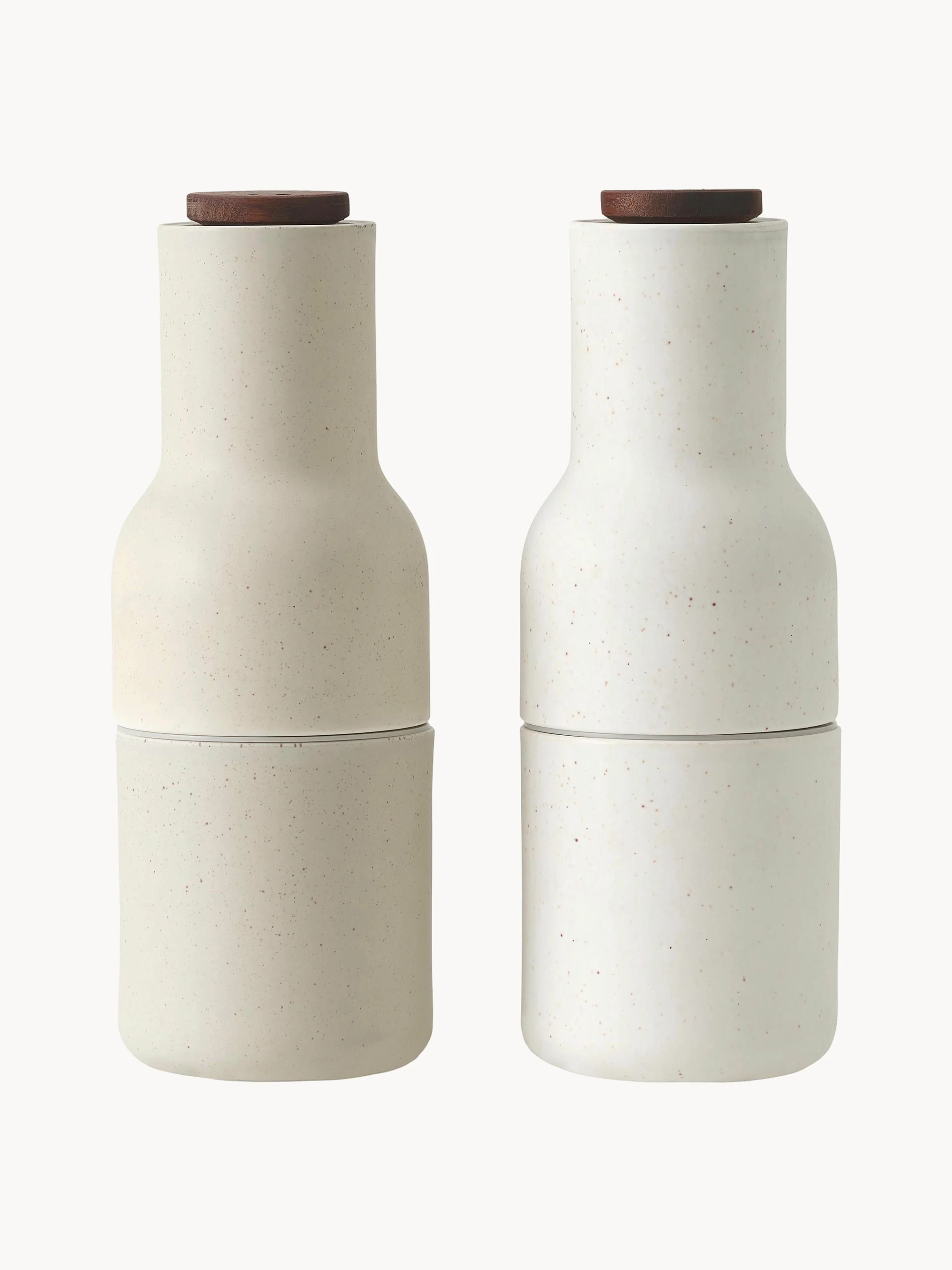 Salz- und Pfeffermühlen Bottle Grinder mit Walnussholz-Deckeln, 2er-Set