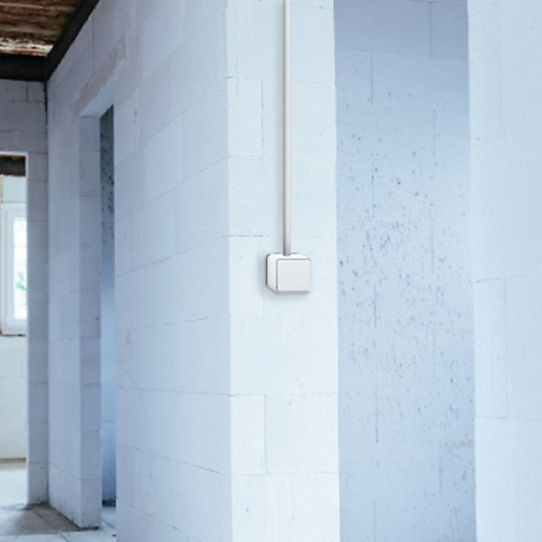 Interrupteur poussoir étanche complet saillie Schneider Electric Mureva Styl blanc