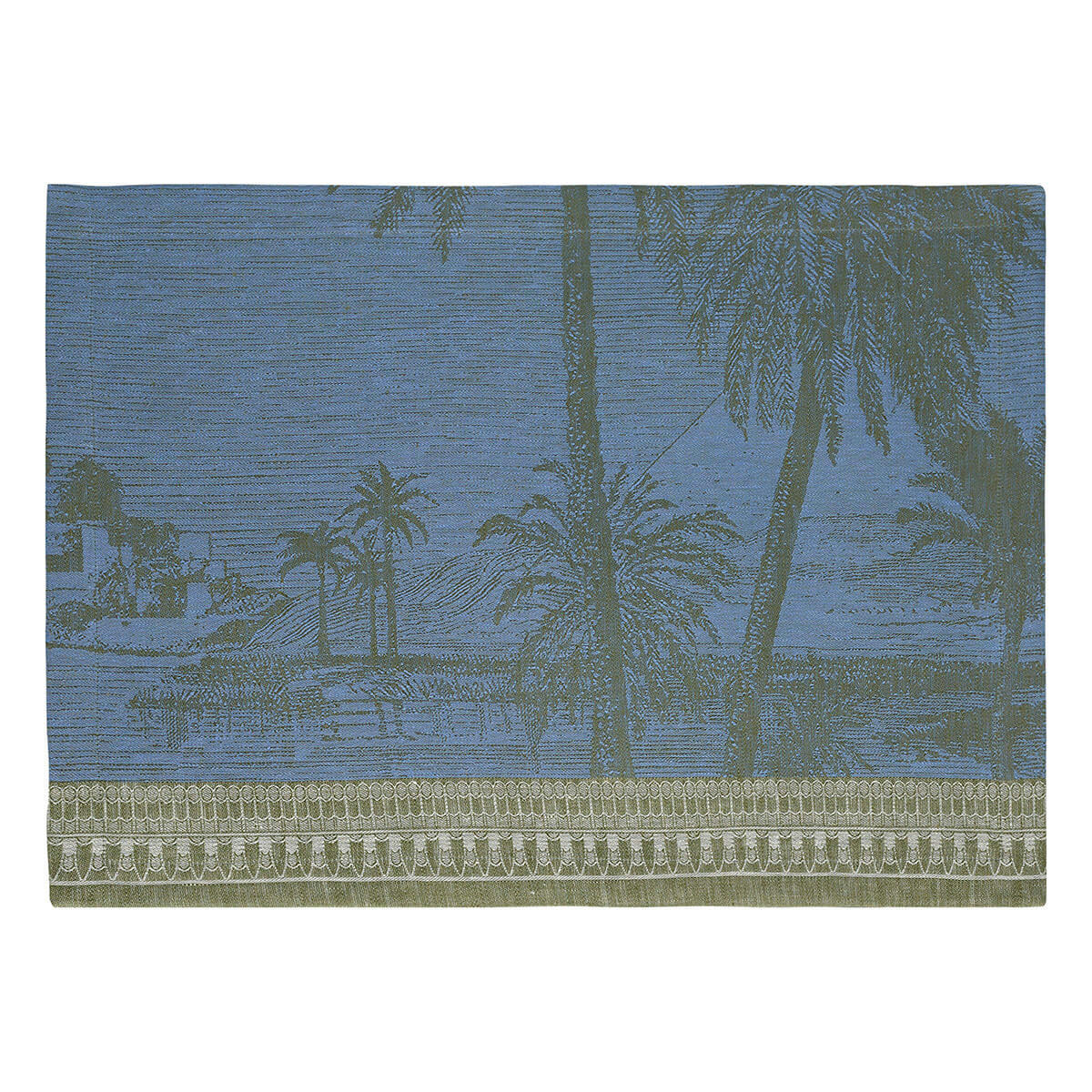 CROISIÈRE SUR LE NIL - Set de table en lin palmier 50 x 36