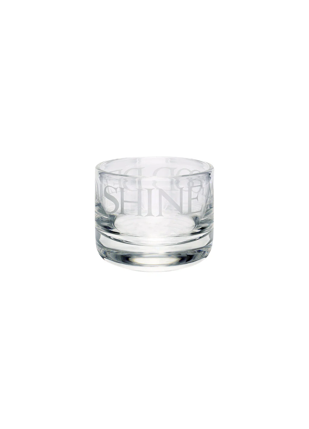 Black Toast Small Crystal Glass Votive Candle