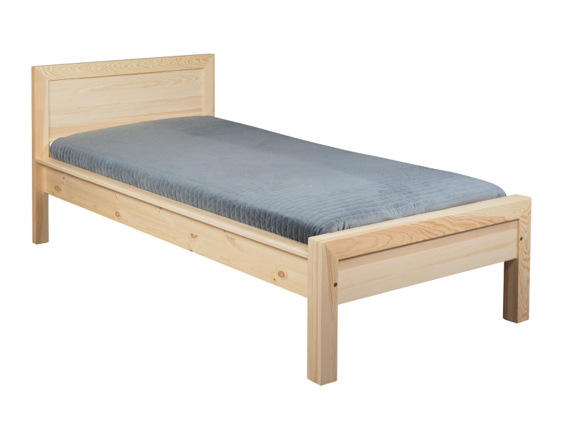 Łóżko 90x200 drewniane PRESTIGE, kolor sosnowy   stelaż