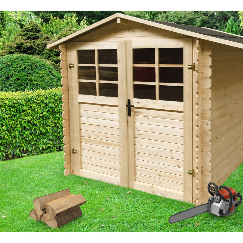 Abri de jardin en bois Traditionnel 19 mm 1,98 x 1,98 m SOLID