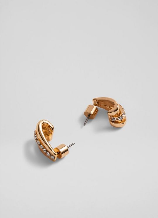 Leonie Crystal Gold Earrings